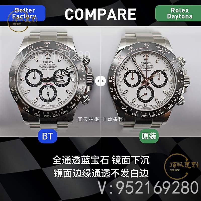BT厂劳力士4130机芯迪通拿对比正品怎么样,还值得买吗-复刻表