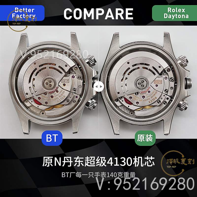 BT厂劳力士4130机芯迪通拿对比正品怎么样,还值得买吗-复刻表