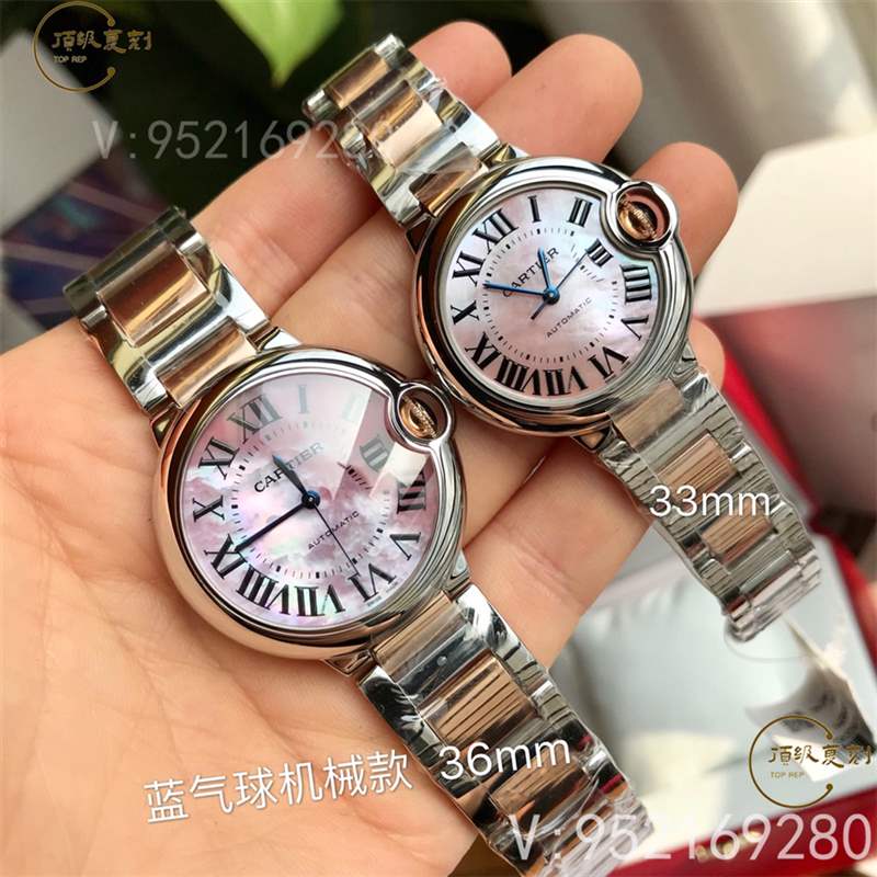 原单卡地亚蓝气球33mm/36mm女表搭载瑞士2671机械机芯-复刻表