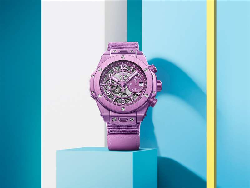 图片来源:HUBLOT HUBLOT紫色狂迷延续为夏日活力而设计的最新BIG BANG UNICO-复刻表