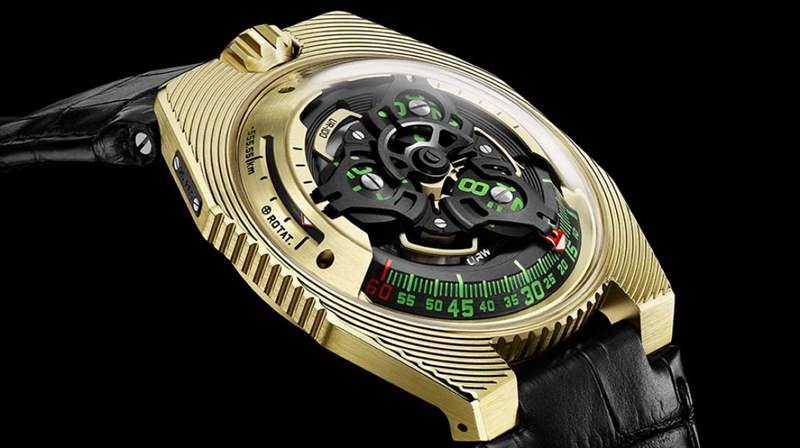 URWERK UR-100 电子-雅典娜丁船用龙头年度计时码表-复刻表