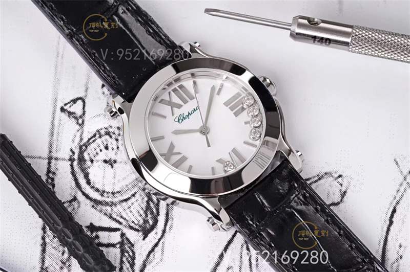 璀璨萧邦:ZF厂萧邦Happy Diamonds快乐的钻石石英表对比正品-复刻表