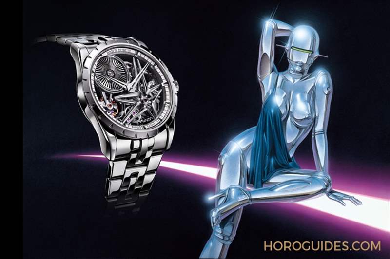 ROGER DUBUIS - 这款自动盘转起来很迷幻！ Roger Dubuis携手空山基推出Excalibur Sorayama Monobalancier腕表