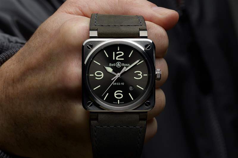 柏莱士Bell & Ross BR03-92 Grey Lum手表-复刻表