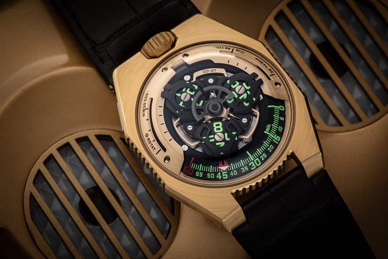 瑞士小众机械表Urwerk UR-100 黄金版-复刻表