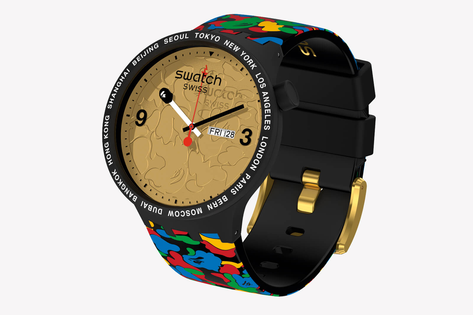 斯沃琪联名Swatch X Bape 东京多迷彩版-复刻表