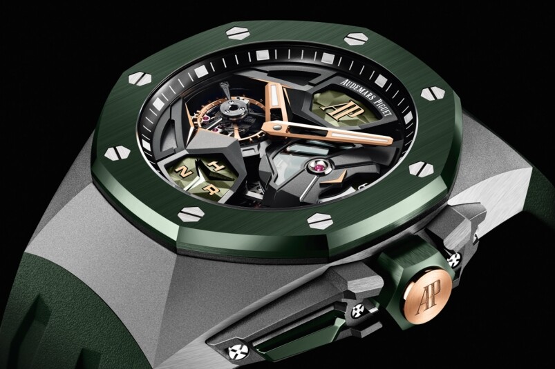 AP Royal Oak Concept Flying Tourbillon GMT 价钱介绍 Audemars Piguet爱彼Royal Oak Concept Flying Tourbillon GMT|极型绿陶瓷登场-复刻表