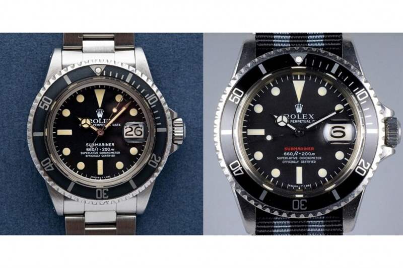Ref.1680是首款加入日期显示的Submariner，于1969年面世，腕表最出名就是有单红（Single Red