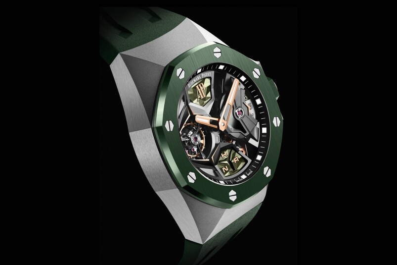 AP Royal Oak Concept Flying Tourbillon GMT 价钱介绍 Audemars Piguet爱彼Royal Oak Concept Flying Tourbillon GMT|极型绿陶瓷登场-复刻表