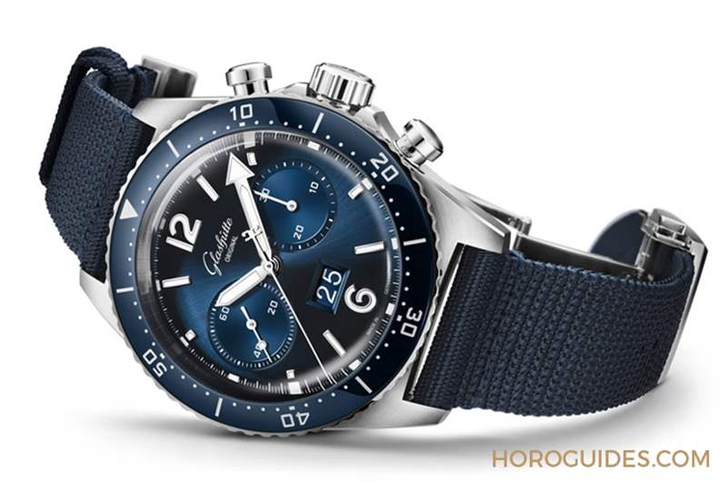 GLASHüTTE ORIGINAL - 蓝面、蓝陶瓷圈打头阵！ Glashütte Original SeaQ系列首次搭载计时功能