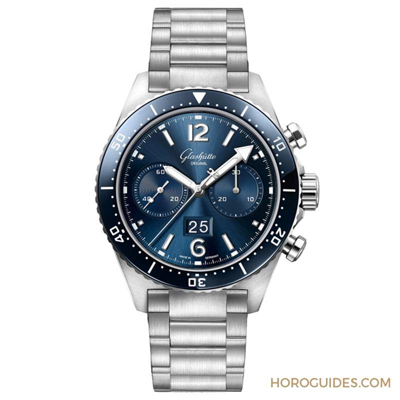 GLASHüTTE ORIGINAL - 蓝面、蓝陶瓷圈打头阵！ Glashütte Original SeaQ系列首次搭载计时功能