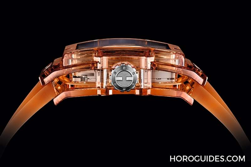 HUBLOT - 高透光冰橙色！ Hublot Spirit of Big Bang冰橙蓝宝石陀飞轮五日链腕表