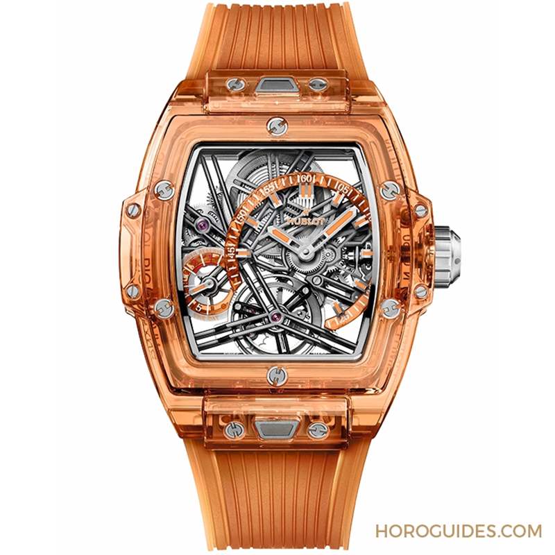 HUBLOT - 高透光冰橙色！ Hublot Spirit of Big Bang冰橙蓝宝石陀飞轮五日链腕表