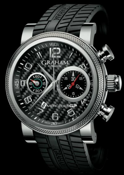 Graham Mercedes GP Trackmaster CF 格雷厄姆手表是梅赛德斯GP银色多功能计时腕表-复刻表