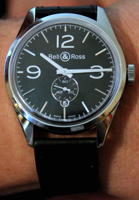 Bell Ross Vintage Geneva Black watch Bell & Ross 2010年复古原装和军官手表-复刻表