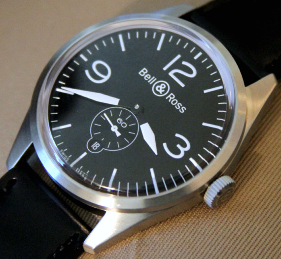 Bell Ross Vintage Original Black Bell & Ross 2010年复古原装和军官手表-复刻表