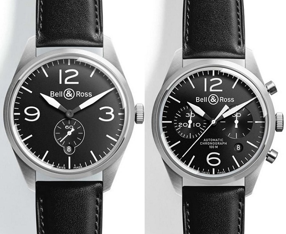 Bell-&-Ross-Vintage Bell & Ross 2010年复古原装和军官手表-复刻表
