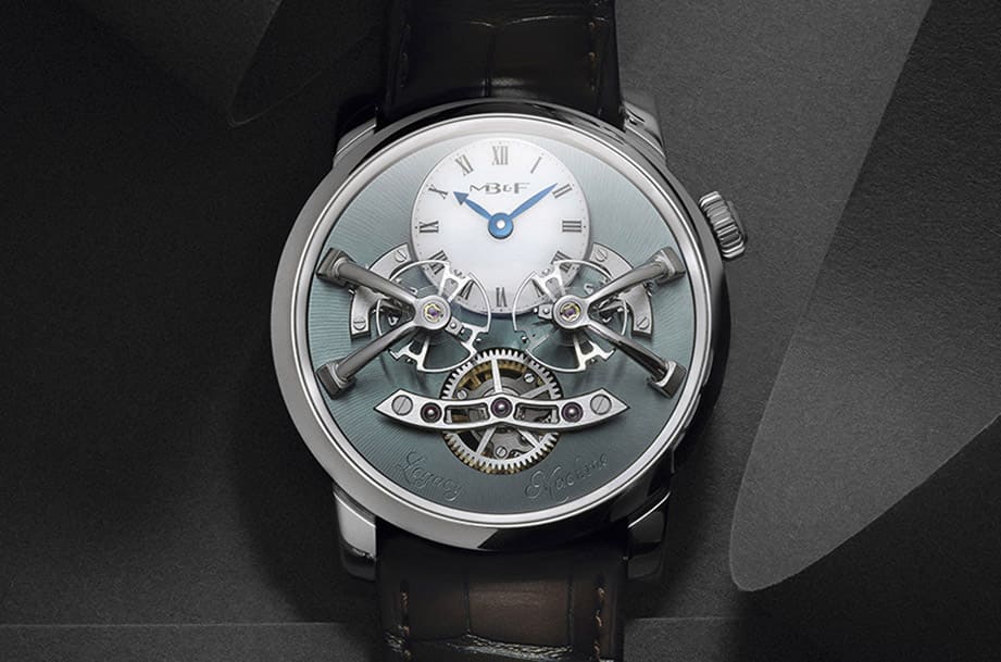 MB&F LM2双摆轮手表改用鈀金表壳搭海蓝色面盘限量再出击-复刻表