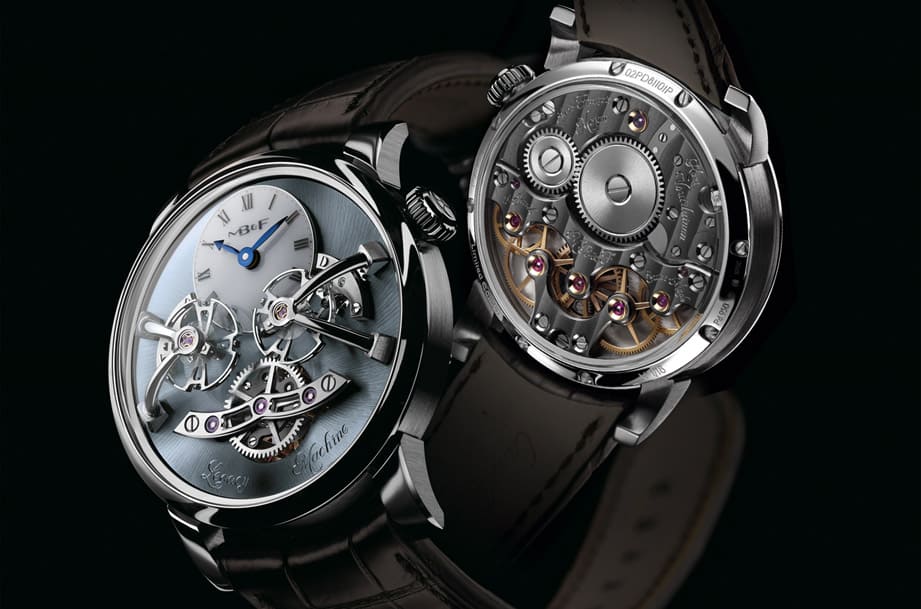 MB&F LM2双摆轮手表改用鈀金表壳搭海蓝色面盘限量再出击-复刻表