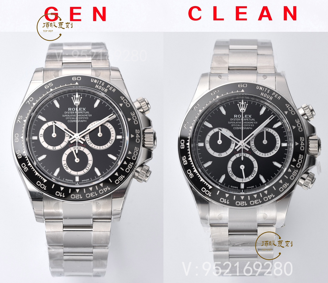 Clean厂C厂劳力士4131黑陶迪126500ln手表对比正品怎么样-复刻表