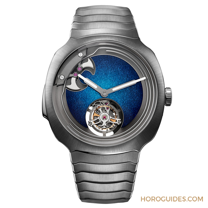 H. MOSER & CIE - 大明火珐瑯烟燻面加身，亨利慕时三问疾速者三问报时陀飞轮蓝色珐瑯概念腕表夺目登场
