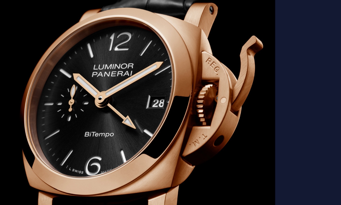 PANERAI - 以Goldtech贵金属材质入作！ PANERAI Luminor Quaranta BiTempo腕表再添一延伸新作PAM01641
