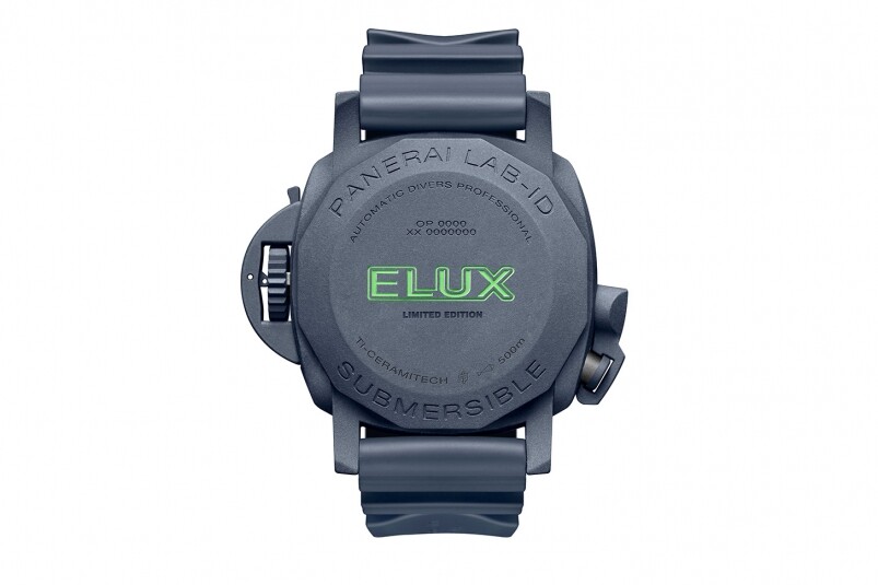 夜光功能新高度！ Panerai全新Submersible Elux LAB-ID腕表 以纯机械一键开关发光系统