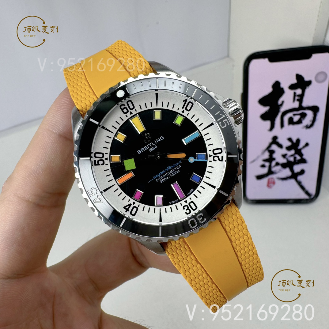 BLS厂百年灵超级海洋彩虹盘A17375211:2824机芯搭载的精致复刻-复刻表
