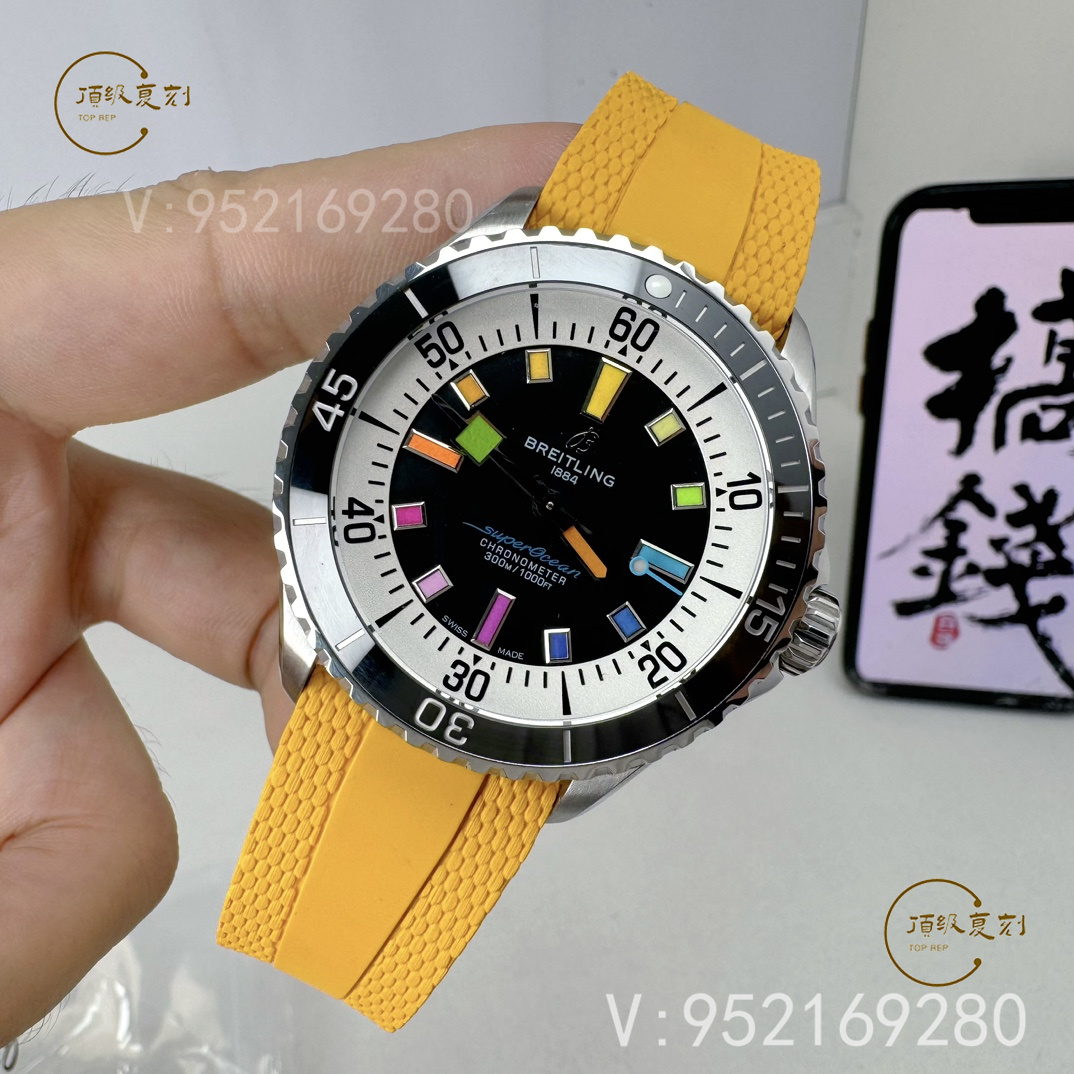 BLS厂百年灵超级海洋彩虹盘A17375211:2824机芯搭载的精致复刻-复刻表